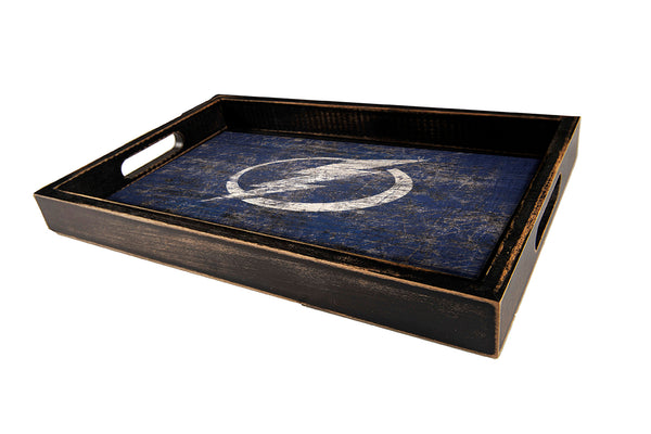 Wholesale NHL / H0760-Distressed Tray w Team Color / H0760-Tampa Bay Lightning