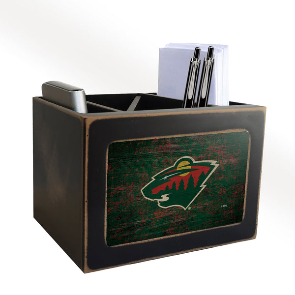 Wholesale NHL / H0767-Desktop Organizer / H0767-Minnesota Wilds
