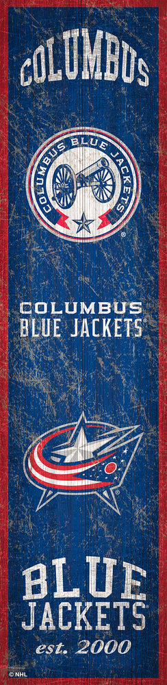 Wholesale NHL / H0787-Heritage Banner 6x24 / H0787-Columbus Blue Jackets