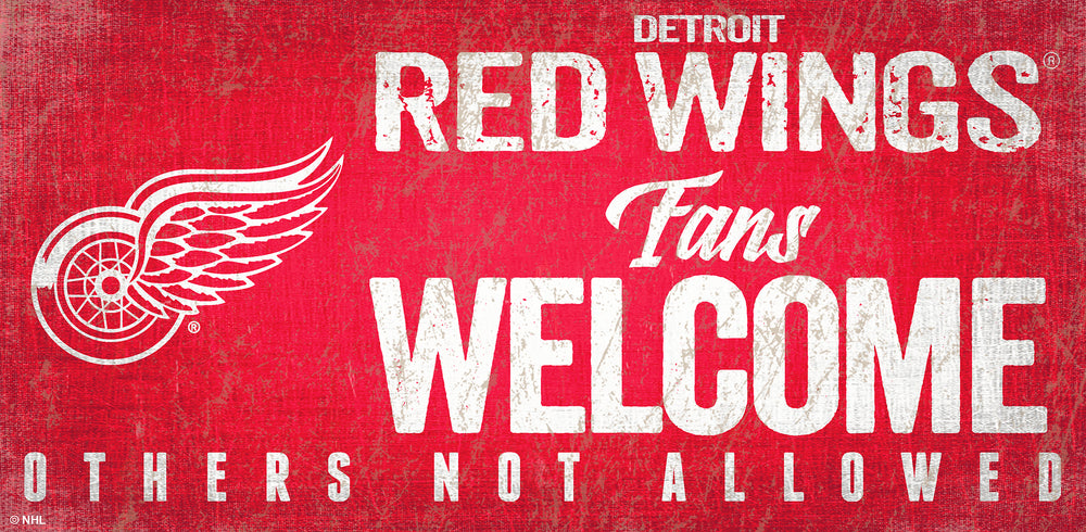 Wholesale NHL / H0847-Fans Welcome 6x12 H / H0847-Detroit Red Wings