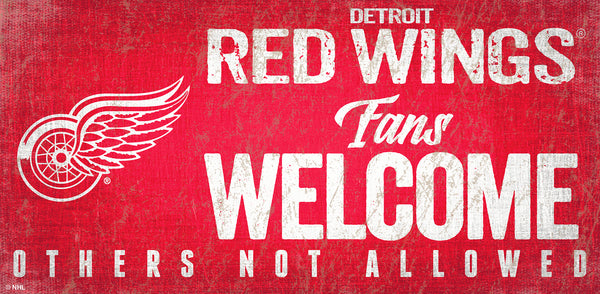 Wholesale NHL / H0847-Fans Welcome 6x12 H / H0847-Detroit Red Wings