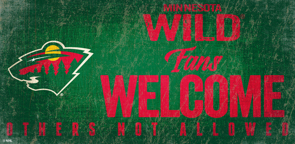 Wholesale NHL / H0847-Fans Welcome 6x12 H / H0847-Minnesota Wild