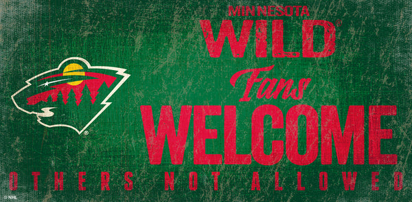 Wholesale NHL / H0847-Fans Welcome 6x12 H / H0847-Minnesota Wild