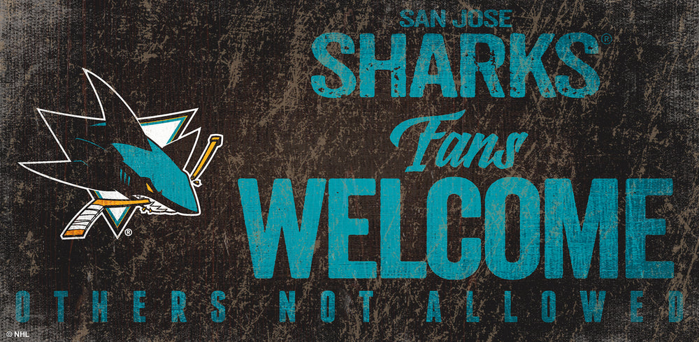 Wholesale NHL / H0847-Fans Welcome 6x12 H / H0847-San Jose Sharks