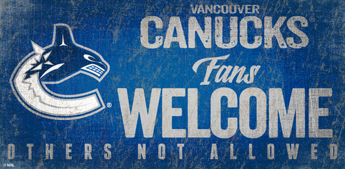 Wholesale NHL / H0847-Fans Welcome 6x12 H / H0847-Vancouver Canucks