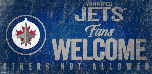 Wholesale NHL / H0847-Fans Welcome 6x12 H / H0847-Winnipeg Jets