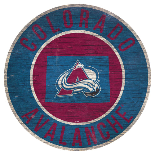 Wholesale NHL / H0866-12 in Circle with State / H0866-Colorado Avalanche