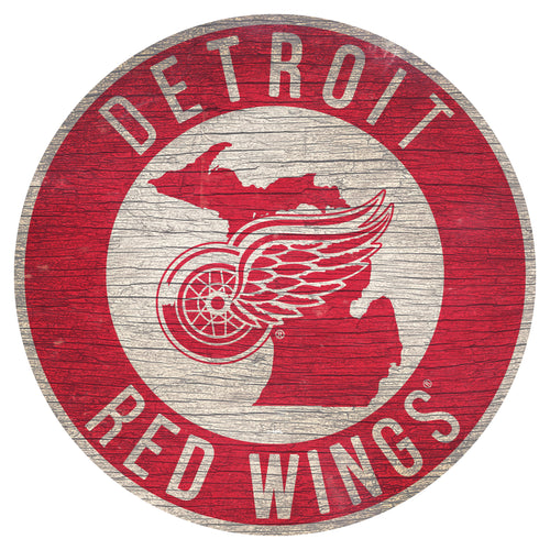 Wholesale NHL / H0866-12 in Circle with State / H0866-Detroit Red Wings