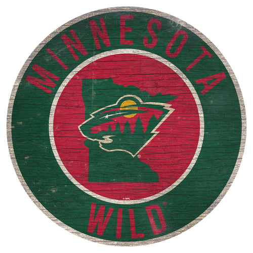 Wholesale NHL / H0866-12 in Circle with State / H0866-Minnesota Wild