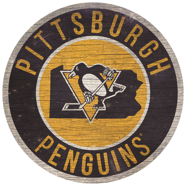 Wholesale NHL / H0866-12 in Circle with State / H0866-Pittsburgh Penguins