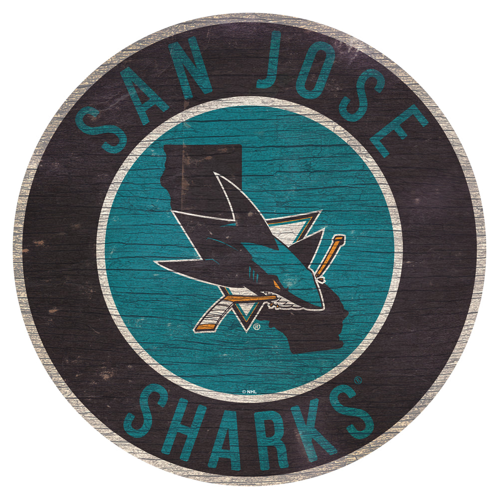 Wholesale NHL / H0866-12 in Circle with State / H0866-San Jose Sharks