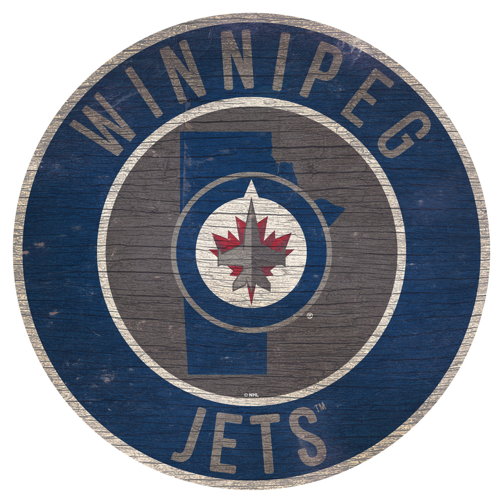 Wholesale NHL / H0866-12 in Circle with State / H0866-Winnipeg Jets