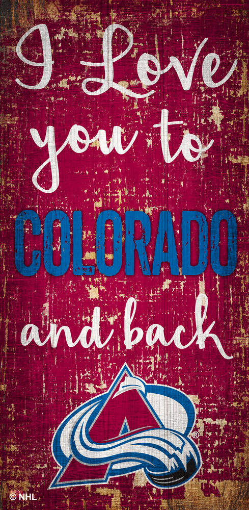 Wholesale NHL / H0868 - I love you 6x12 / H0868-Colorado Avalanche