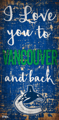 Wholesale NHL / H0868 - I love you 6x12 / H0868-Vancouver Canucks