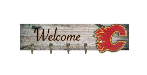 Wholesale NHL / H0873-Coat Hanger Welcome 6x24 / H0873-Calgary Flames