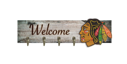 Wholesale NHL / H0873-Coat Hanger Welcome 6x24 / H0873-Chicago Blackhawks