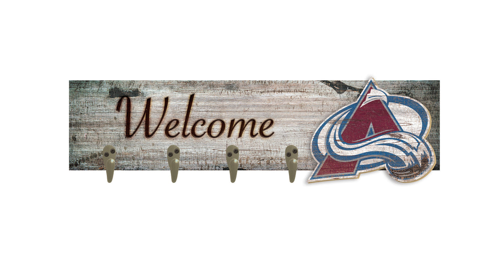 Wholesale NHL / H0873-Coat Hanger Welcome 6x24 / H0873-Colorado Avalanche