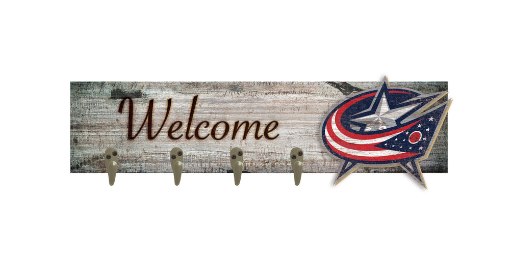 Wholesale NHL / H0873-Coat Hanger Welcome 6x24 / H0873-Columbus Blue Jackets