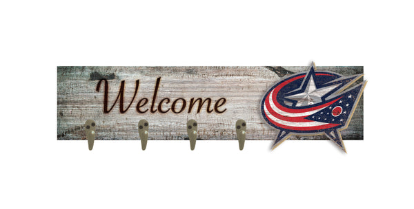 Wholesale NHL / H0873-Coat Hanger Welcome 6x24 / H0873-Columbus Blue Jackets