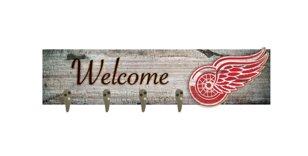 Wholesale NHL / H0873-Coat Hanger Welcome 6x24 / H0873-Detroit Red Wings