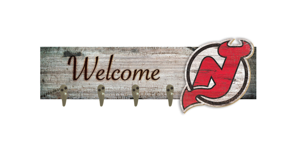 Wholesale NHL / H0873-Coat Hanger Welcome 6x24 / H0873-New Jersey Devils