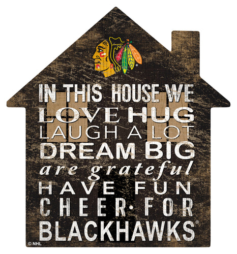 Wholesale NHL / H0880-House 12in / H0880-Chicago Blackhawks