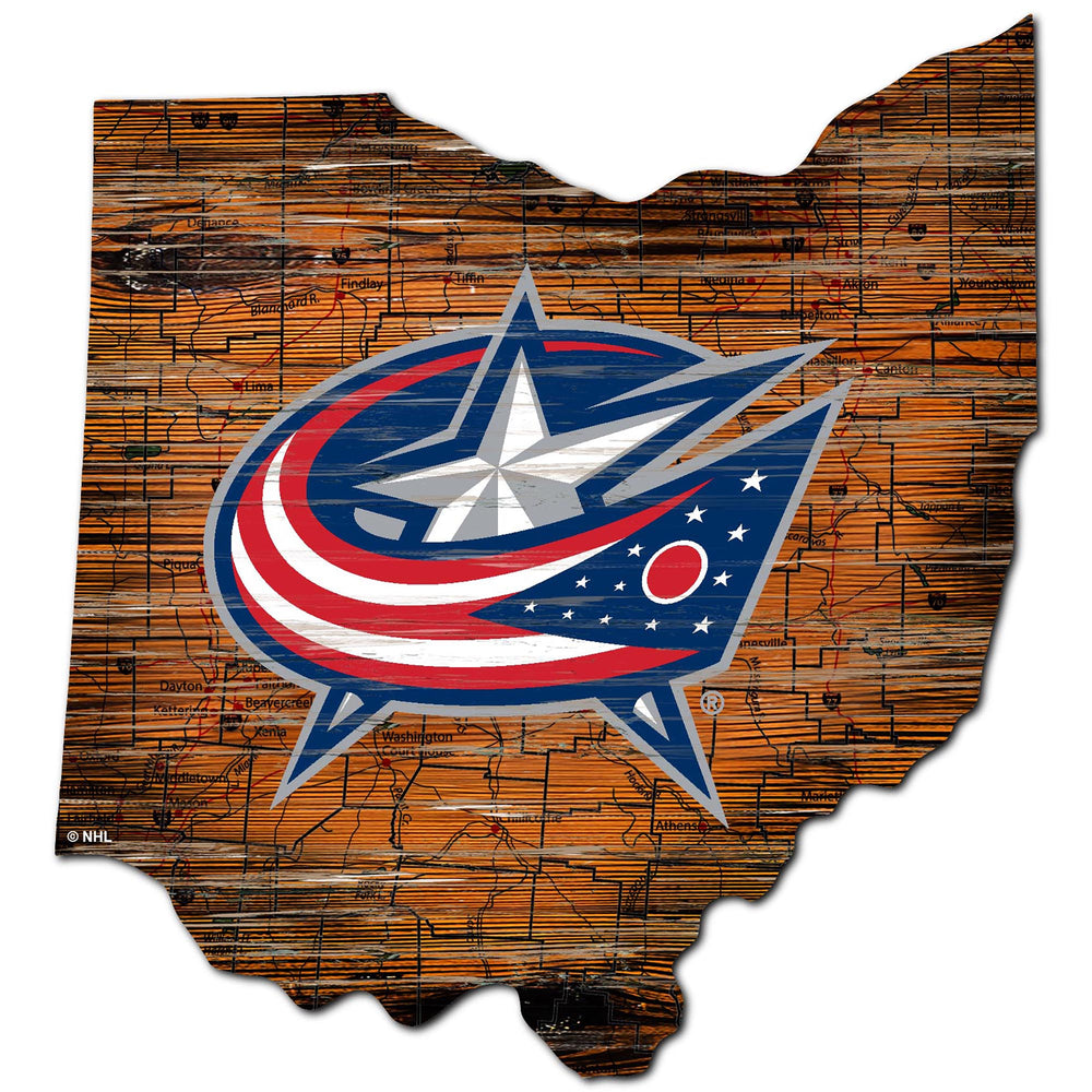 Wholesale NHL / H0894-Road Map Mini State 12in / H0894-Columbus Blue Jackets