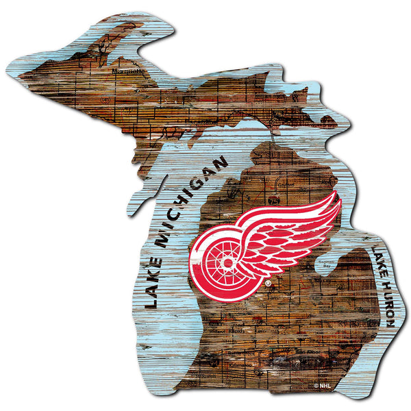Wholesale NHL / H0894-Road Map Mini State 12in / H0894-Detroit Red Wings
