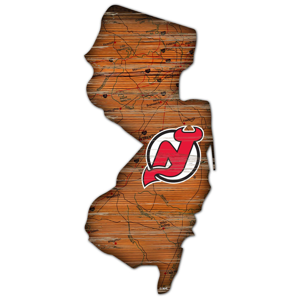 Wholesale NHL / H0894-Road Map Mini State 12in / H0894-New Jersey Devils