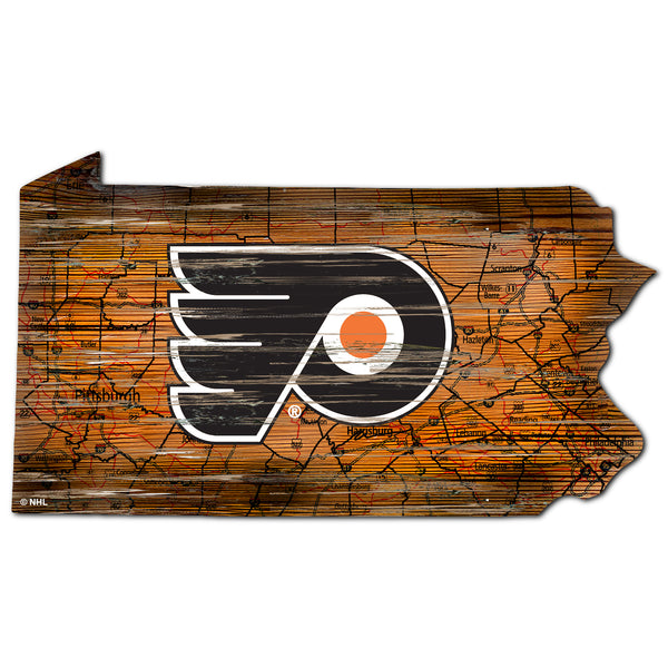 Wholesale NHL / H0894-Road Map Mini State 12in / H0894-Philadelphia Flyers