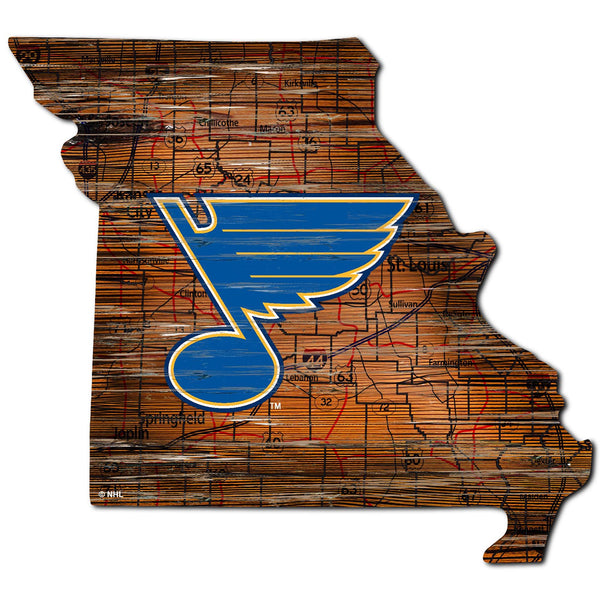 Wholesale NHL / H0894-Road Map Mini State 12in / H0894-St Louis Blues