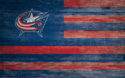 Wholesale NHL / H0940-American Flag 11x19 / H0940-Columbus Blue Jackets