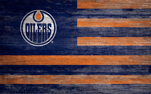 Wholesale NHL / H0940-American Flag 11x19 / H0940-Edmonton Oilers