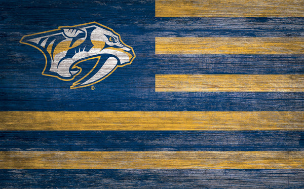 Wholesale NHL / H0940-American Flag 11x19 / H0940-Nashville Predators