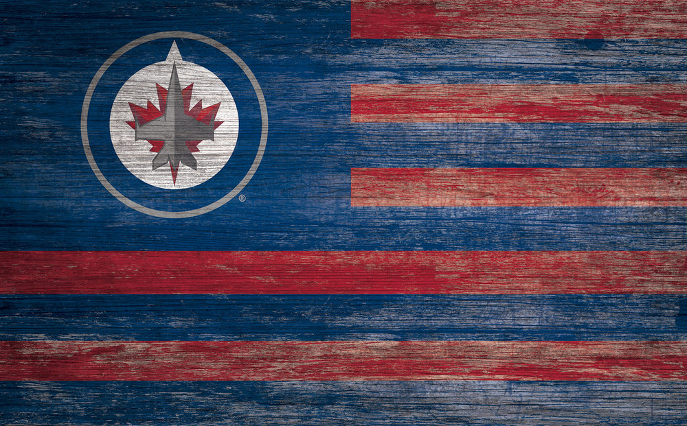 Wholesale NHL / H0940-American Flag 11x19 / H0940-Winnipeg Jets