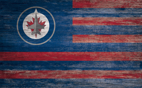 Wholesale NHL / H0940-American Flag 11x19 / H0940-Winnipeg Jets