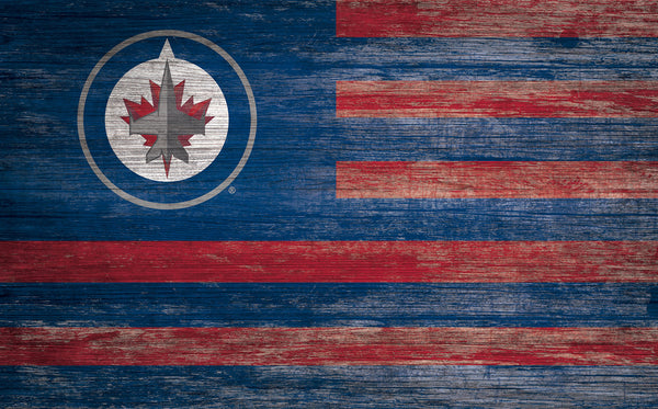 Wholesale NHL / H0940-American Flag 11x19 / H0940-Winnipeg Jets