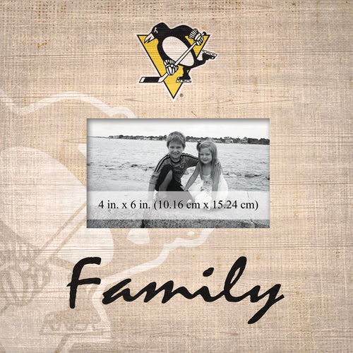 Wholesale NHL / H0943-Family Burlap Frame / H0943-Pittsburgh Penguins