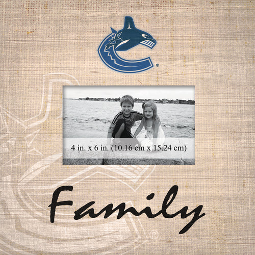 Wholesale NHL / H0943-Family Burlap Frame / H0943-Vancouver Canucks