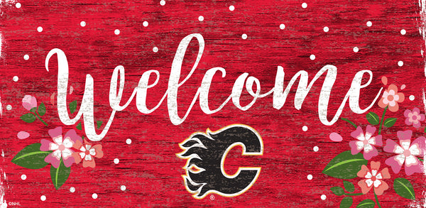 Wholesale NHL / H0964-Welcome Floral 6x12 / H0964-Calgary Flames