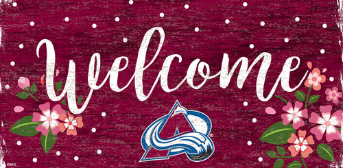 Wholesale NHL / H0964-Welcome Floral 6x12 / H0964-Colorado Avalanche