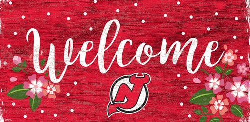 Wholesale NHL / H0964-Welcome Floral 6x12 / H0964-New Jersey Devils