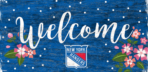 Wholesale NHL / H0964-Welcome Floral 6x12 / H0964-New York Rangers