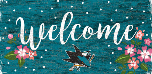 Wholesale NHL / H0964-Welcome Floral 6x12 / H0964-San Jose Sharks