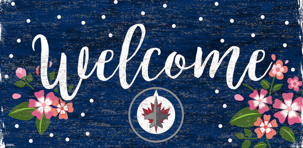 Wholesale NHL / H0964-Welcome Floral 6x12 / H0964-Winnipeg Jets