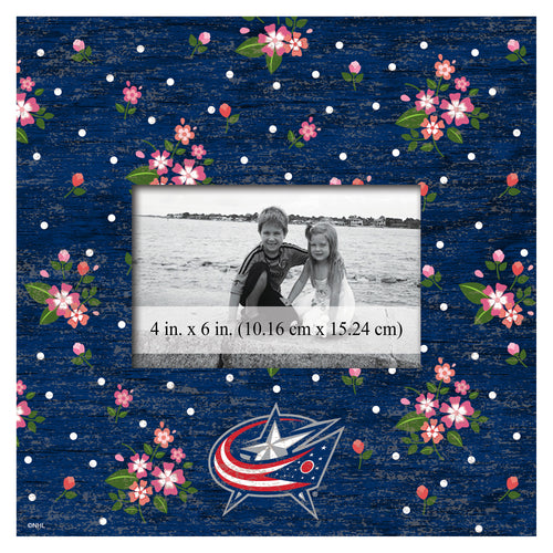 Wholesale NHL / H0965-Floral 10x10 Frame / H0965-Columbus Blue Jackets