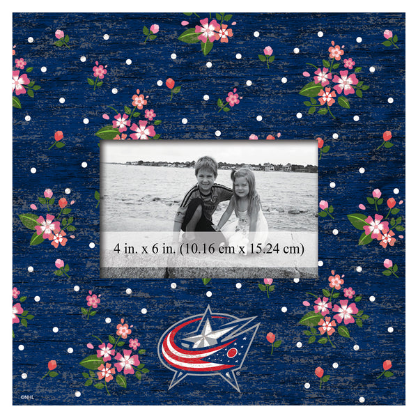 Wholesale NHL / H0965-Floral 10x10 Frame / H0965-Columbus Blue Jackets