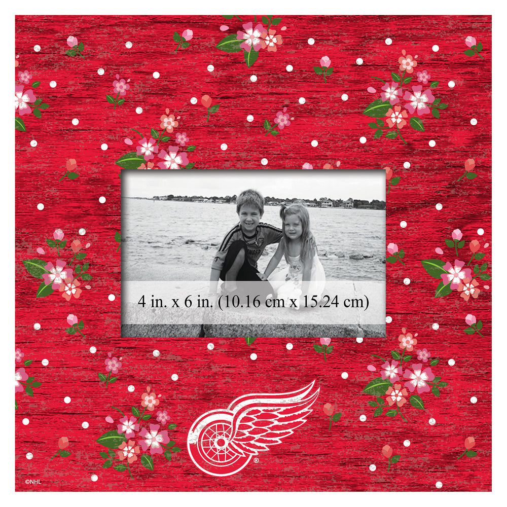 Wholesale NHL / H0965-Floral 10x10 Frame / H0965-Detroit Red Wings
