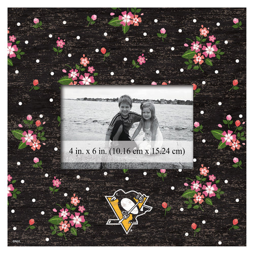 Wholesale NHL / H0965-Floral 10x10 Frame / H0965-Pittsburgh Penguins