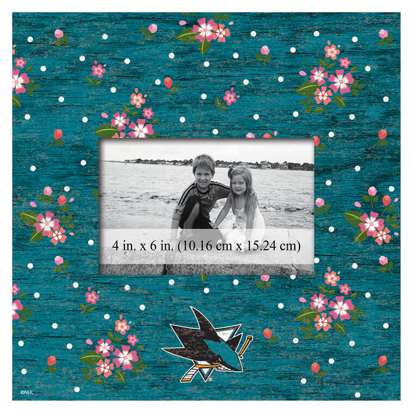 Wholesale NHL / H0965-Floral 10x10 Frame / H0965-San Jose Sharks